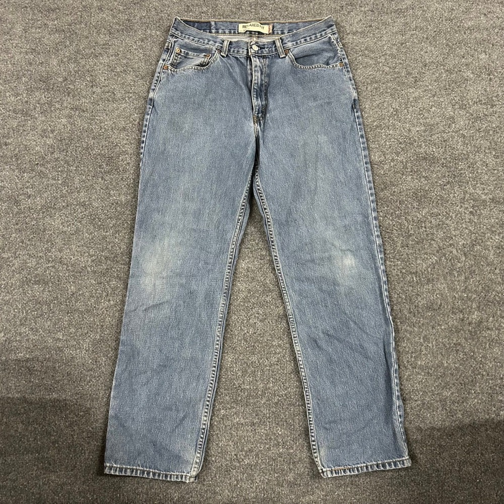 Levis Jeans Mens Size 33x32 Blue 550 Relaxed Fit Tapered Leg Cotton Denim Pants